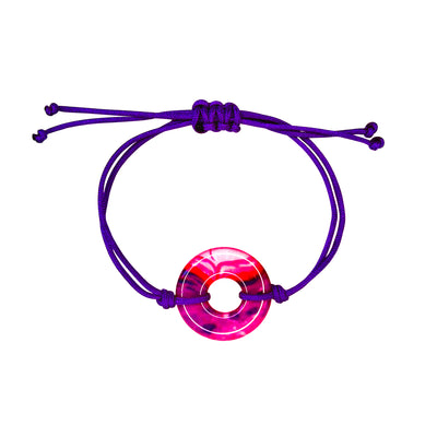 purple adjustable cord lupus awareness bracelet that gives back to charity
