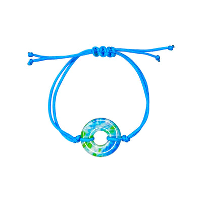 blue adjustable cord diabetes awareness bracelet that gives back to charity