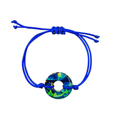 Royal blue adjustable HIV & AIDS awareness bracelet 