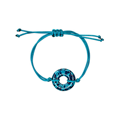 teal adjustable cord bracelet for ovarian cancer awareness that gives back to charity