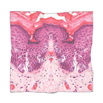 pink and red custom printed breast cancer awareness scarf