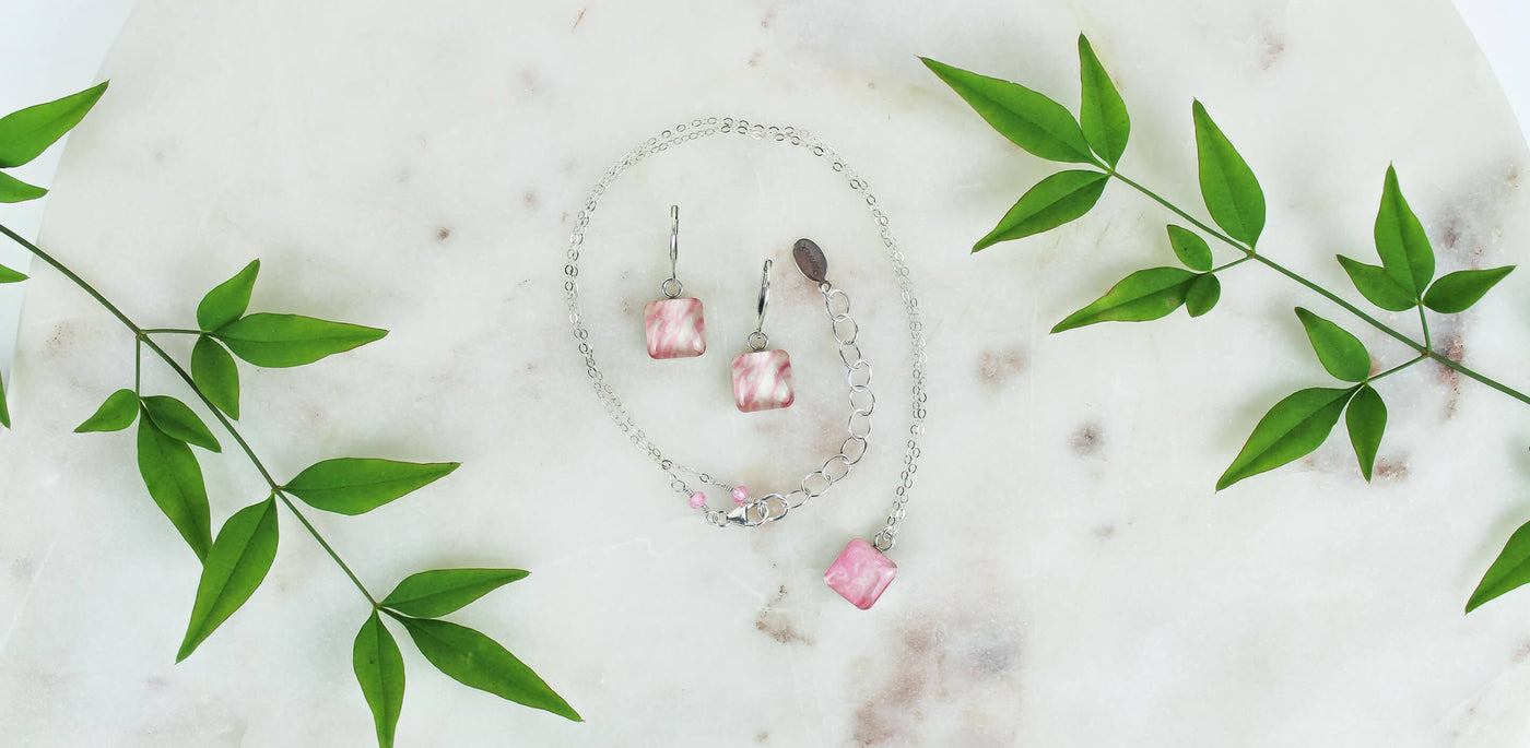 pink jewelry for breast cancer awareness that gives back to charity