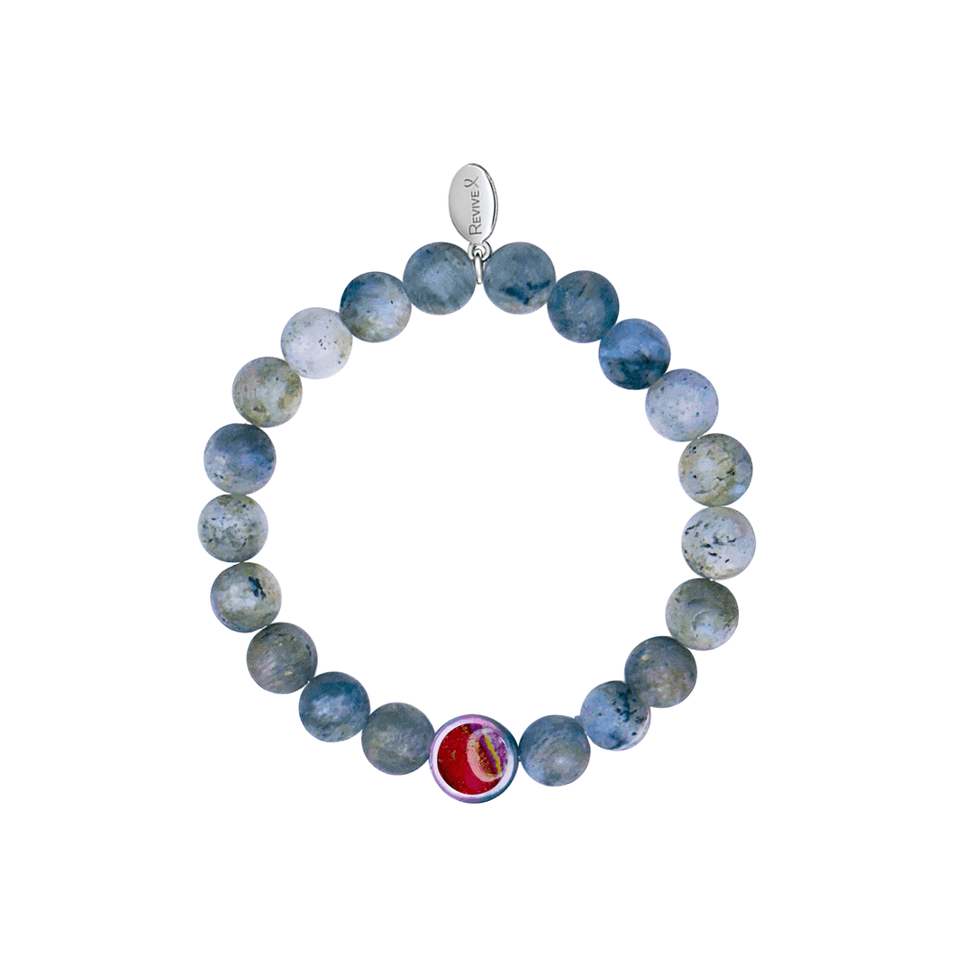 Men's Awareness Stretch Bracelet for Charity with Labradorite - Choose Your Cause