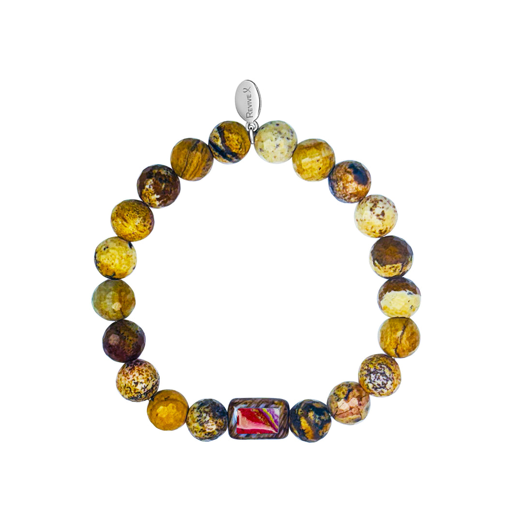 Men's Awareness Stretch Bracelet for Charity with Jasper - Choose Your Cause