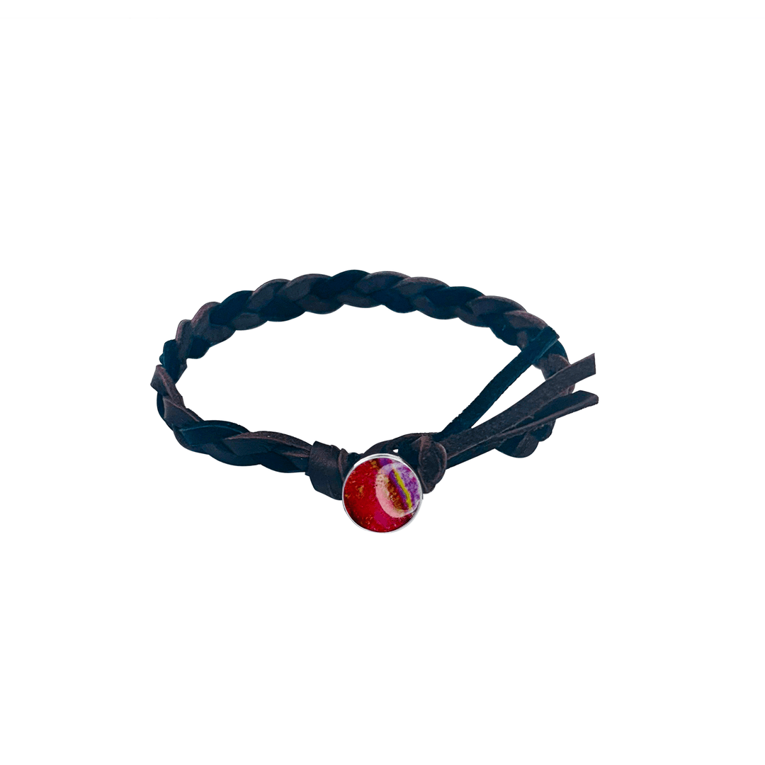 Men's Braided Leather Cord Bracelet for Charity - Choose Your Cause