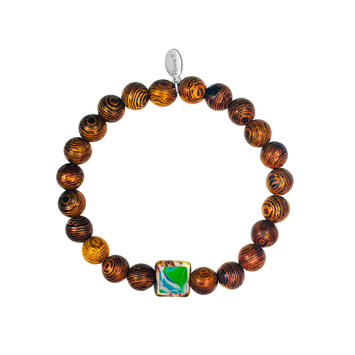 Men's Awareness Stretch Bracelet for Charity with Wooden Beads - Choose Your Cause