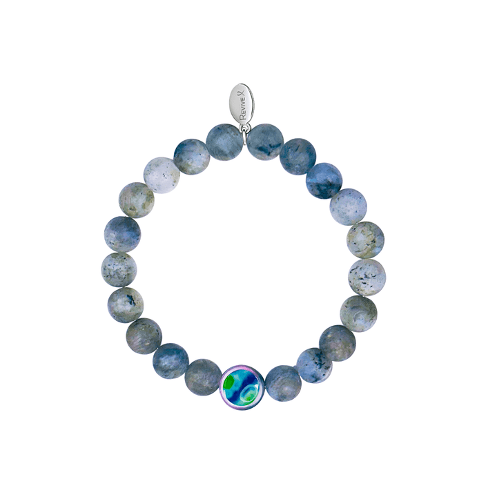 Men's Awareness Stretch Bracelet for Charity with Labradorite - Choose Your Cause