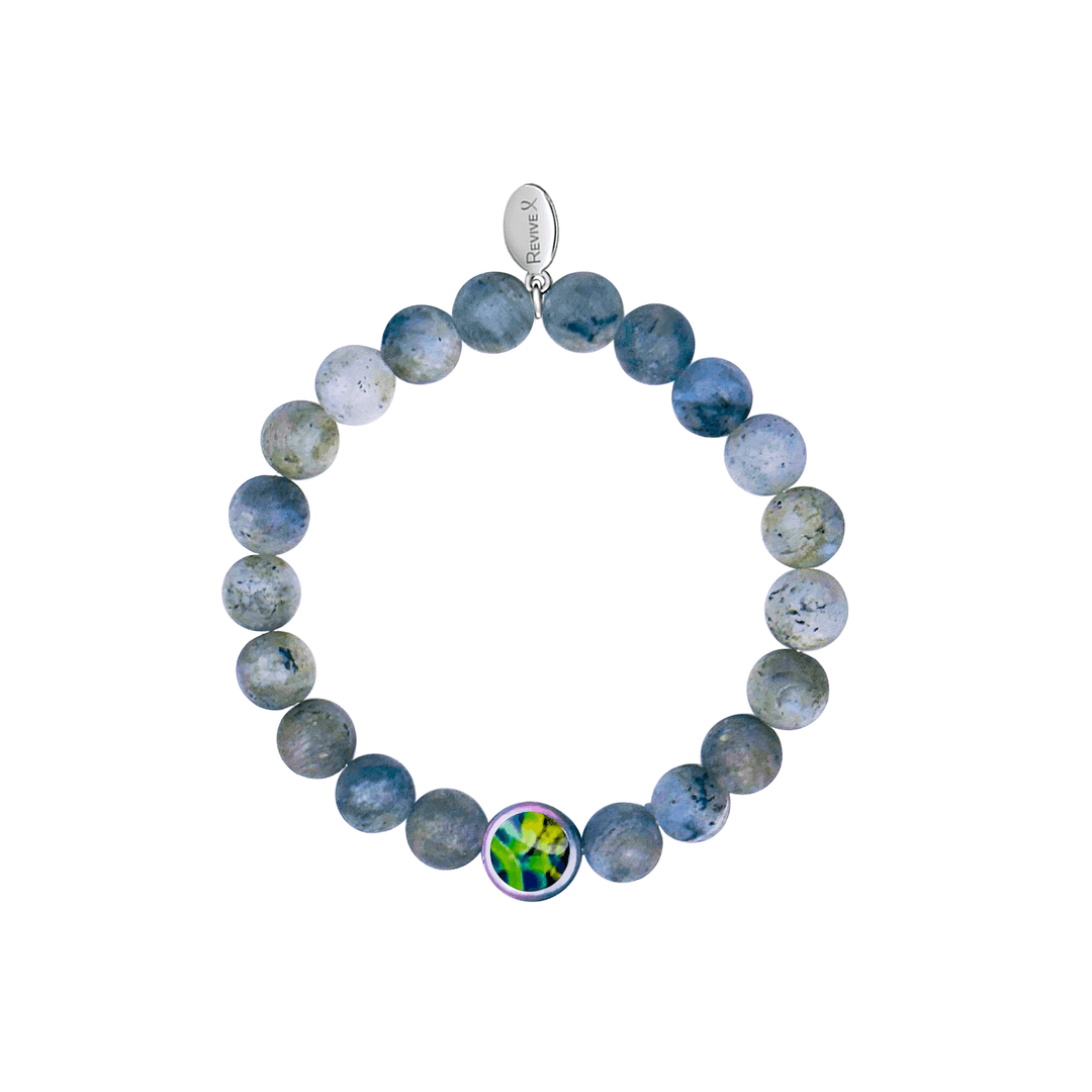 Men's Awareness Stretch Bracelet for Charity with Labradorite - Choose Your Cause