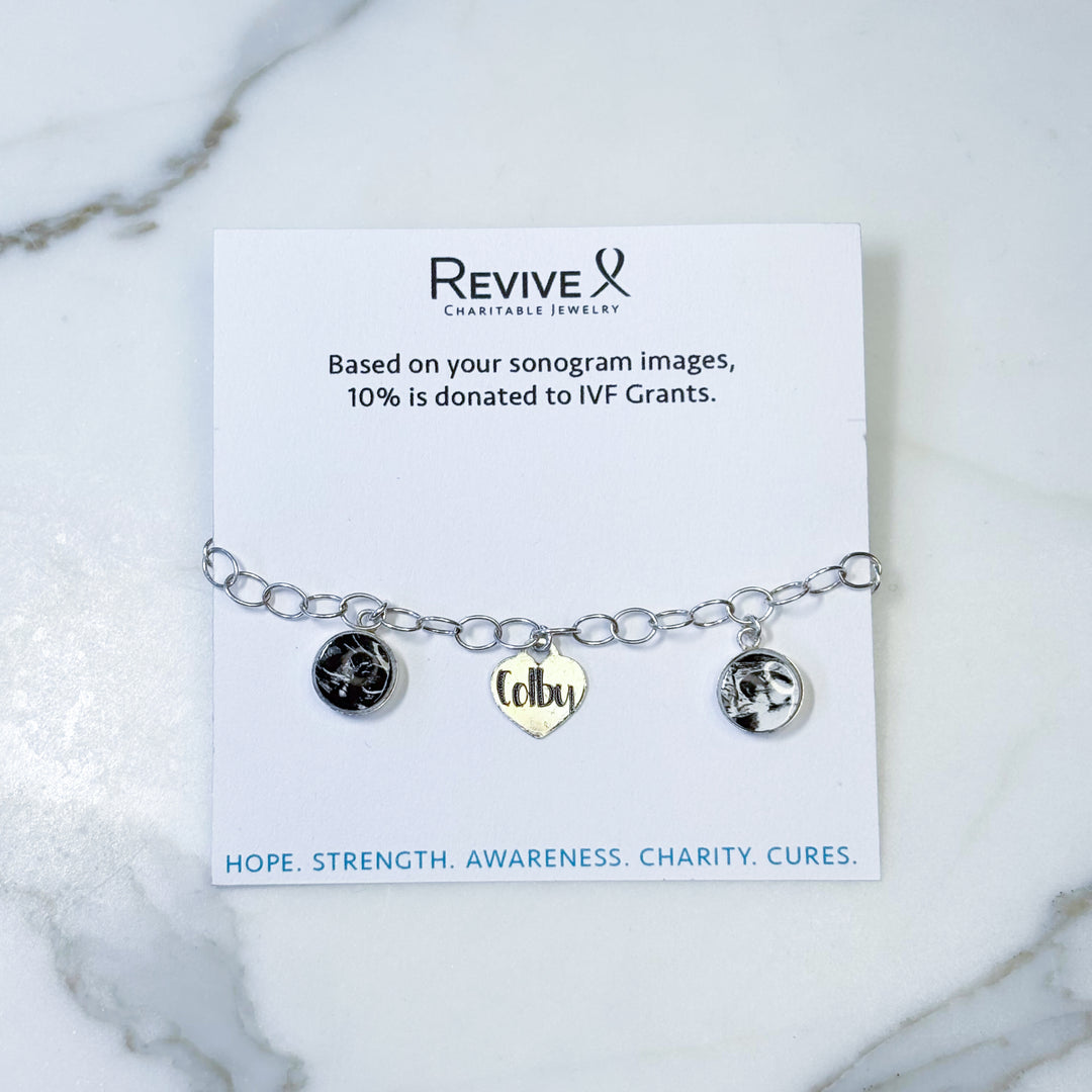 Custom Pregnancy Journey Charm Bracelet