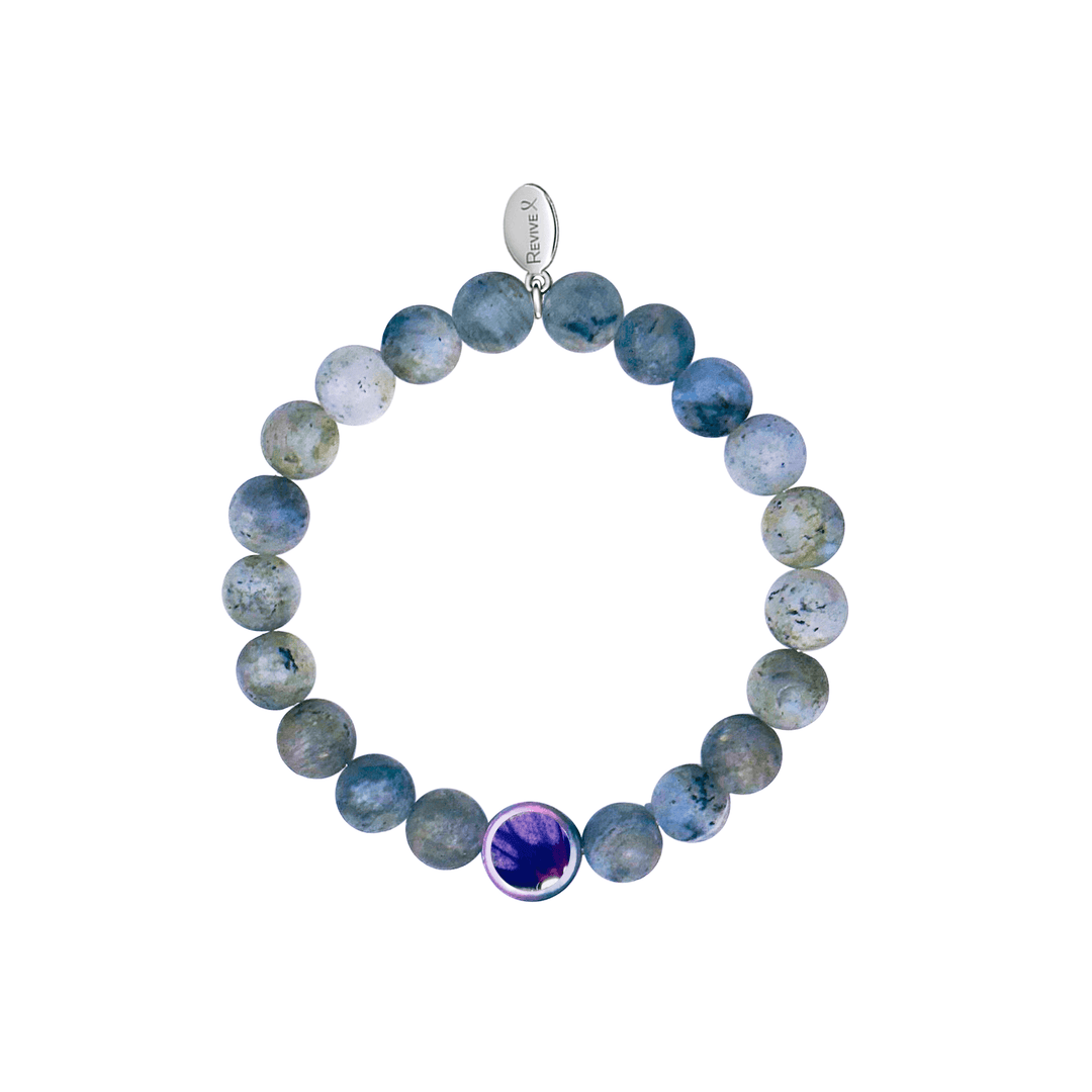 Men's Awareness Stretch Bracelet for Charity with Labradorite - Choose Your Cause