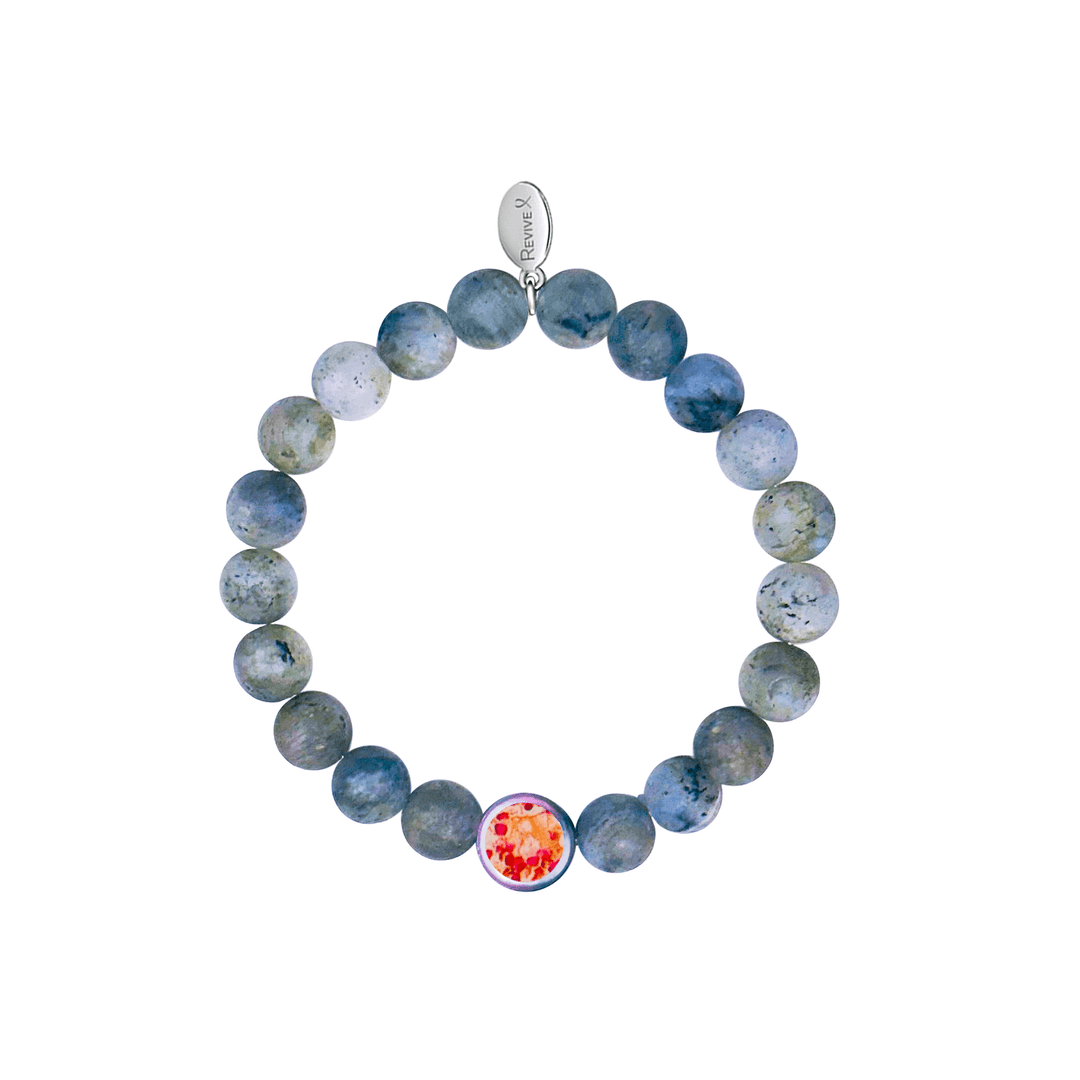 Men's Awareness Stretch Bracelet for Charity with Labradorite - Choose Your Cause
