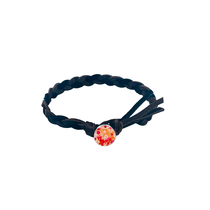 Men's Braided Leather Cord Bracelet for Charity - Choose Your Cause