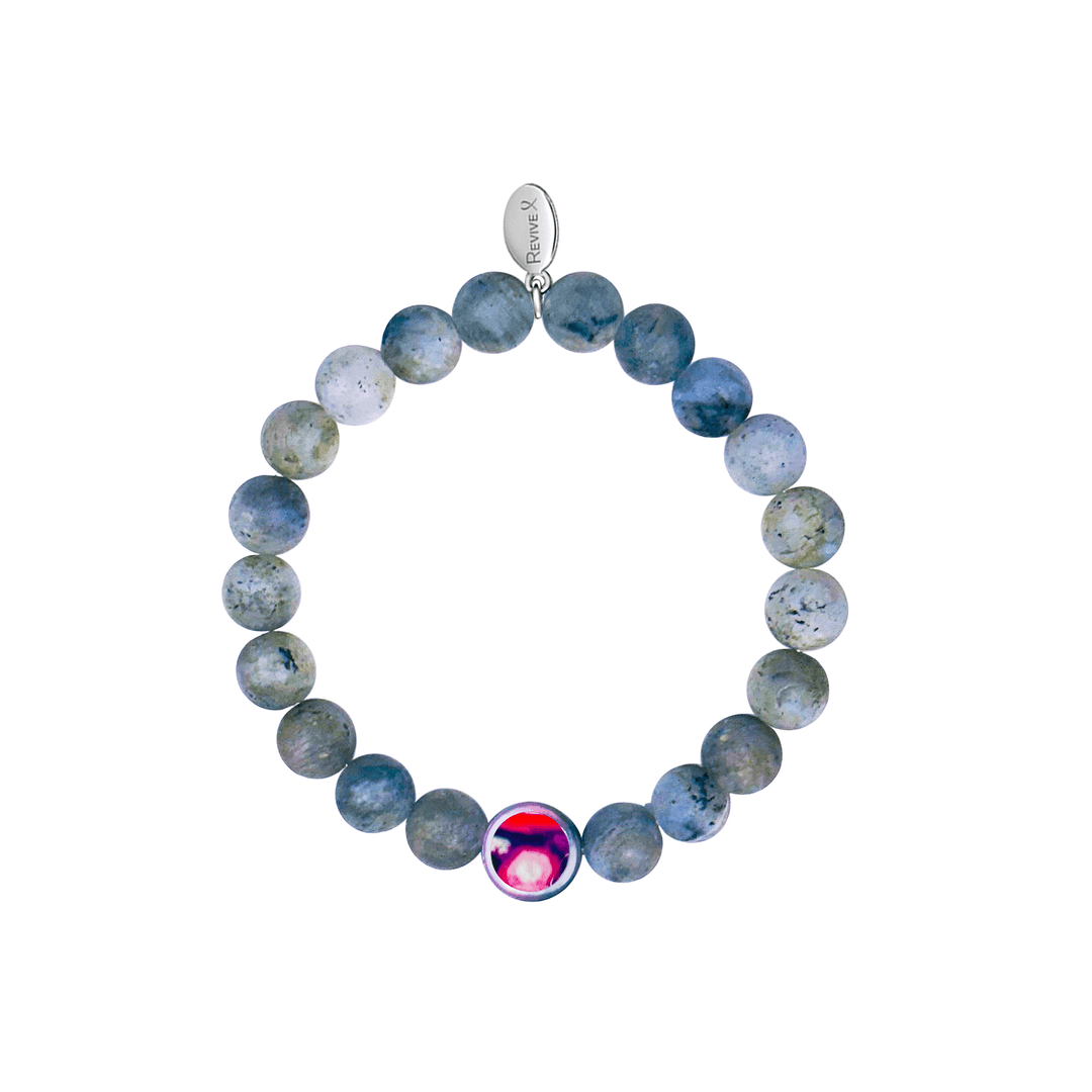 Men's Awareness Stretch Bracelet for Charity with Labradorite - Choose Your Cause