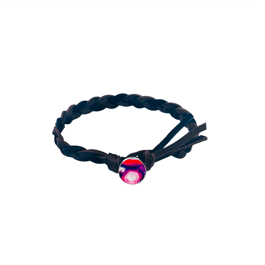 Men's Braided Leather Cord Bracelet for Charity - Choose Your Cause