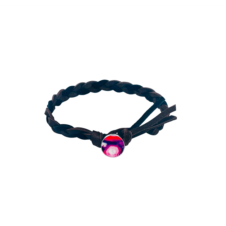 Men's Braided Leather Cord Bracelet for Charity - Choose Your Cause