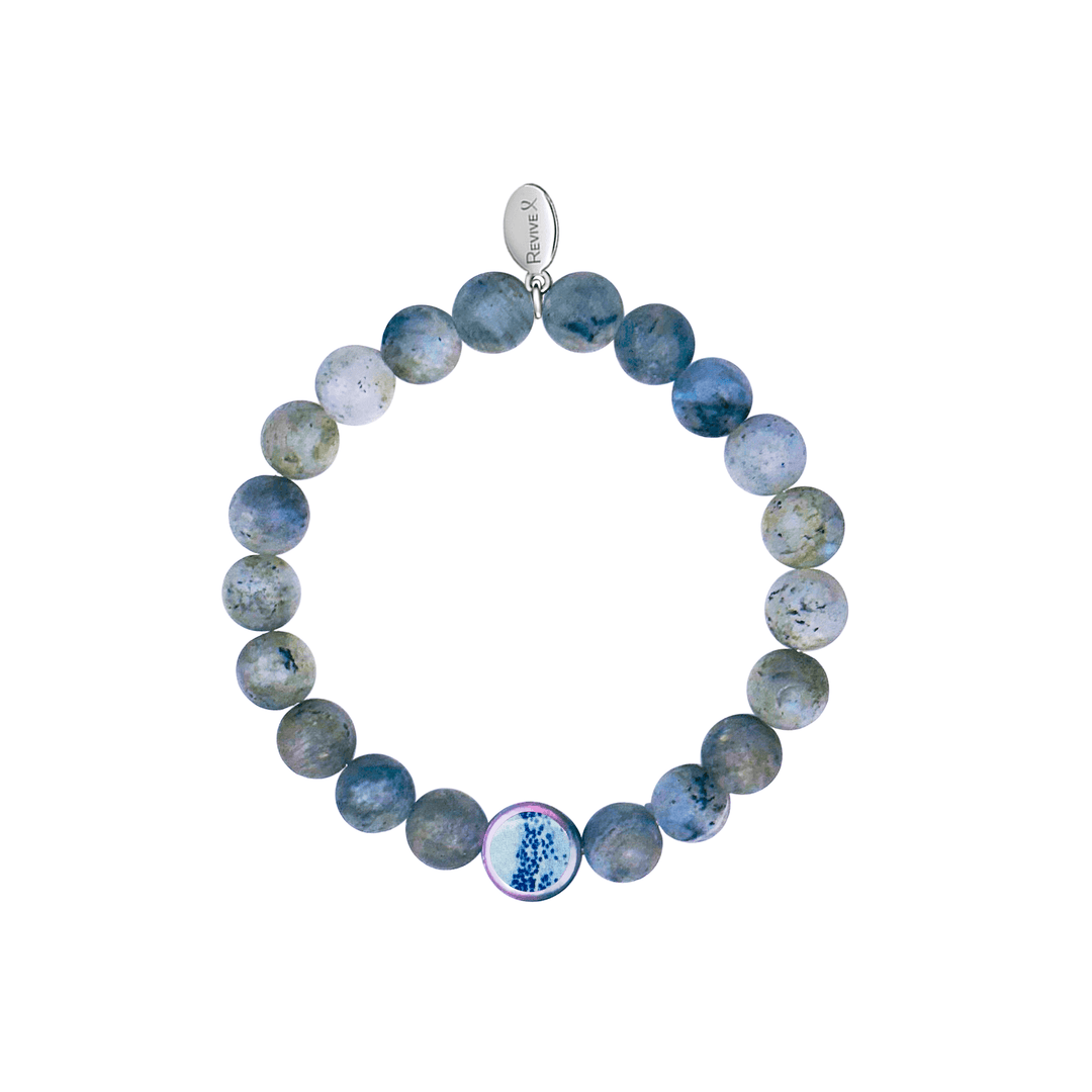 Men's Awareness Stretch Bracelet for Charity with Labradorite - Choose Your Cause