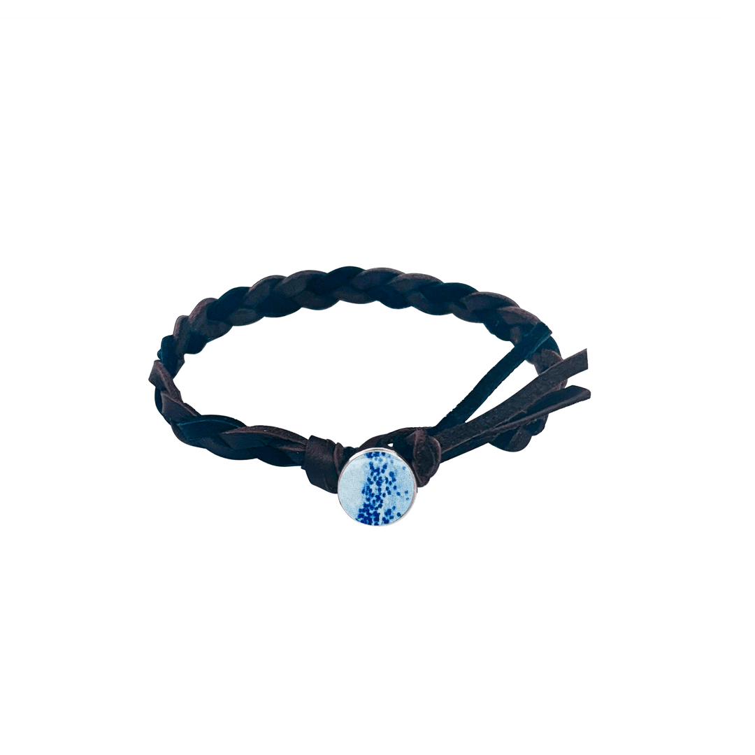 Men's Braided Leather Cord Bracelet for Charity - Choose Your Cause