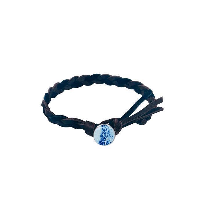 Men's Braided Leather Cord Bracelet for Charity - Choose Your Cause