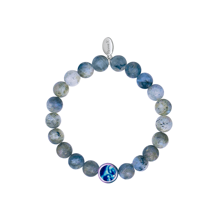 Men's Awareness Stretch Bracelet for Charity with Labradorite - Choose Your Cause