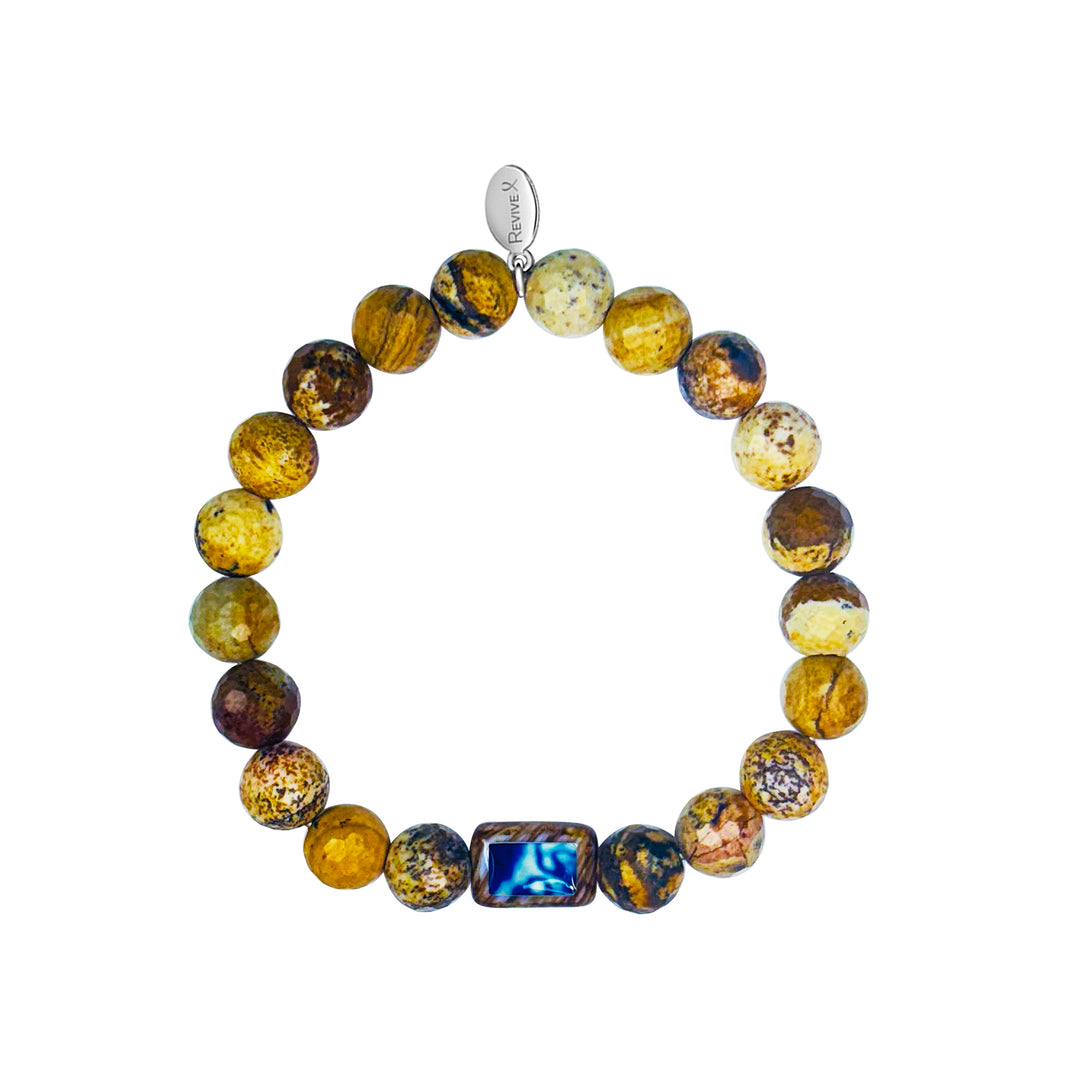 Men's Awareness Stretch Bracelet for Charity with Jasper - Choose Your Cause