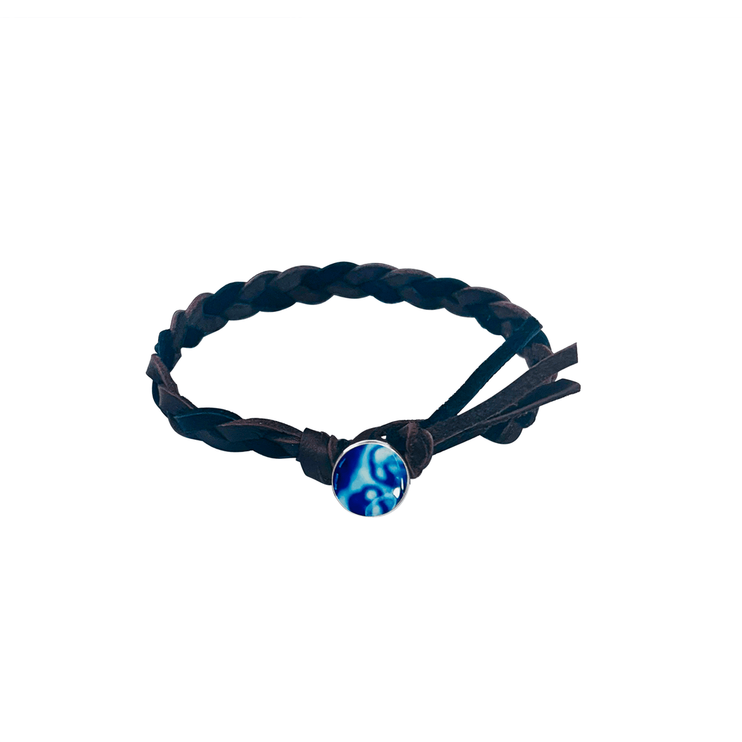 Men's Braided Leather Cord Bracelet for Charity - Choose Your Cause