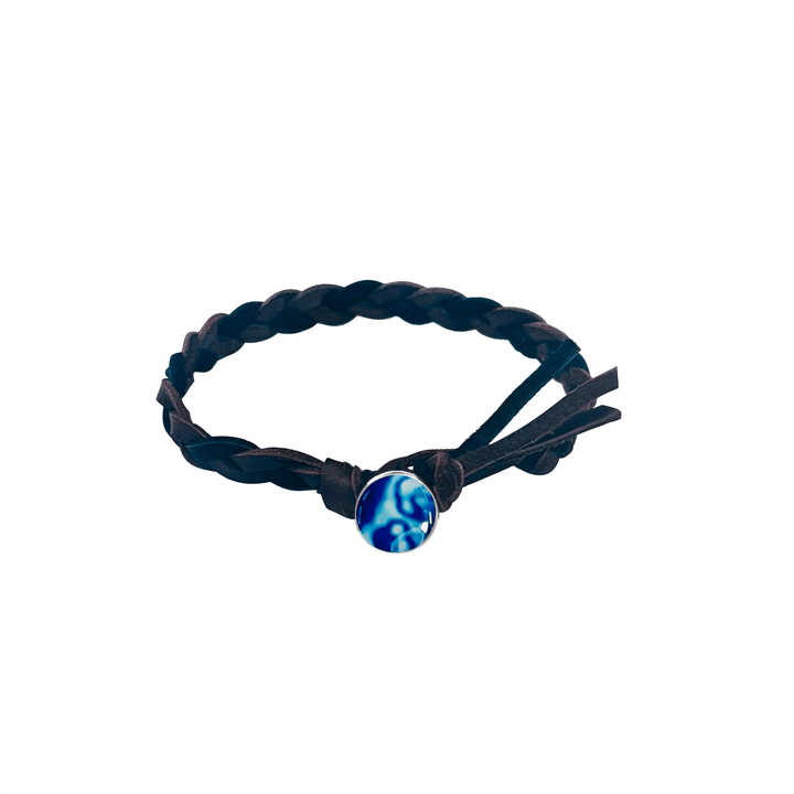 Men's Braided Leather Cord Bracelet for Charity - Choose Your Cause