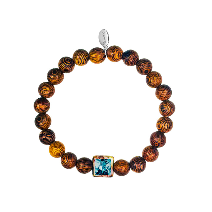 Men's Awareness Stretch Bracelet for Charity with Wooden Beads - Choose Your Cause