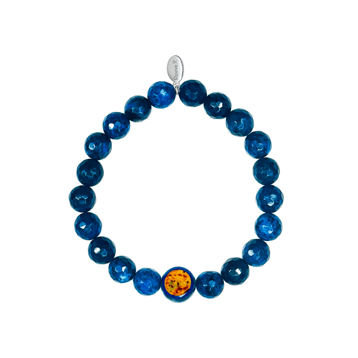 Men's Awareness Stretch Bracelet for Charity with Dumortierite - Choose Your Cause