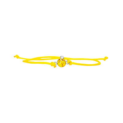 yellow sarcoma cancer bracelet for awareness with adjustable cord that gives back to charity