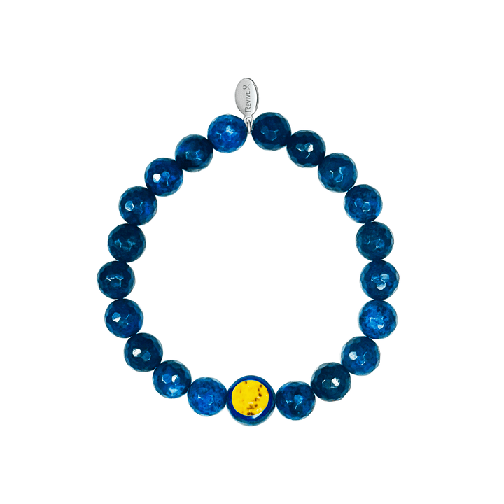 Men's Awareness Stretch Bracelet for Charity with Dumortierite - Choose Your Cause