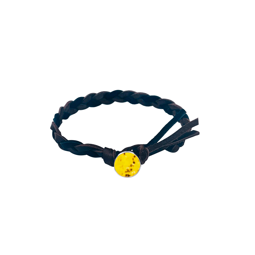 Men's Braided Leather Cord Bracelet for Charity - Choose Your Cause
