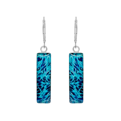 teal ovarian cancer earrings in sterling silver that give back to charity