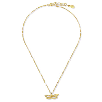Gold Butterfly for Breast Cancer Research Necklace