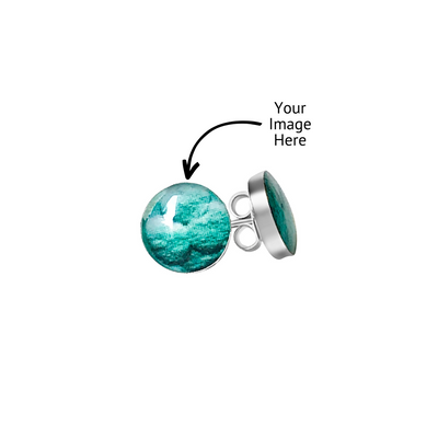 your image here on custom fertility stud earrings
