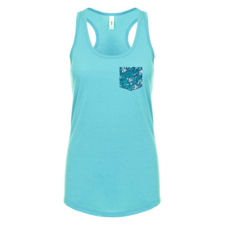 teal ovarian cancer awareness racerback tank top shirt for charity